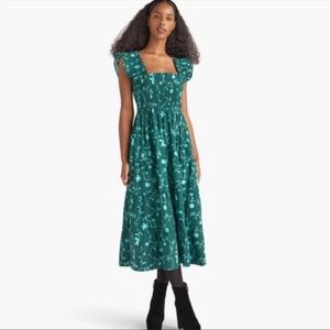 Hill House Emerald Botanical Ellie Nap Dress